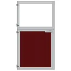 Galvaniseret 2-delt stalddør 120x220 cm venstre ud - med brun genbrugsplast - Døre på lager